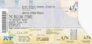 The Rolling Stones – Vienna (Ernst-Happel-Stadium)(14.07.2006) Ticket © Alex Melomane
