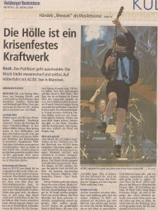 AC/DC - Munich (Olympiahalle)Szene)(27.03.2009) Review Salzburger Nachrichten © Alex Melomane