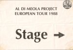 Al DiMeola - Wels (Schlachthof) Stage Sheet (29.03.1988) © Alex Melomane