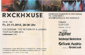 Colossseum - Salzburg (Rockhouse)(21.11.2014) Ticket