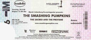 The Smashing Pumpkins – Munich (Olympiahalle)(24.09.2000) Ticket © Alex Melomane