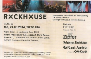 Henrik Freischlader – Salzburg (Rockhouse)(24.03.2014) Ticket © Alex Melomane