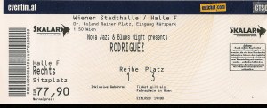Rodriguez – Vienna (Wiener Stadthalle – Halle F)(26.03.2014) Ticket © Alex Melomane